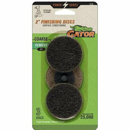 GATOR Power 2 in. Zirconia Aluminum Oxide Twist and Lock Surface Conditioning Disc 50 Grit Coarse 3 2228